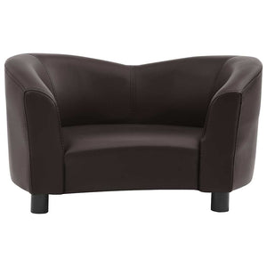 vidaXL Dog Sofa Brown 67x41x39 cm Faux Leather