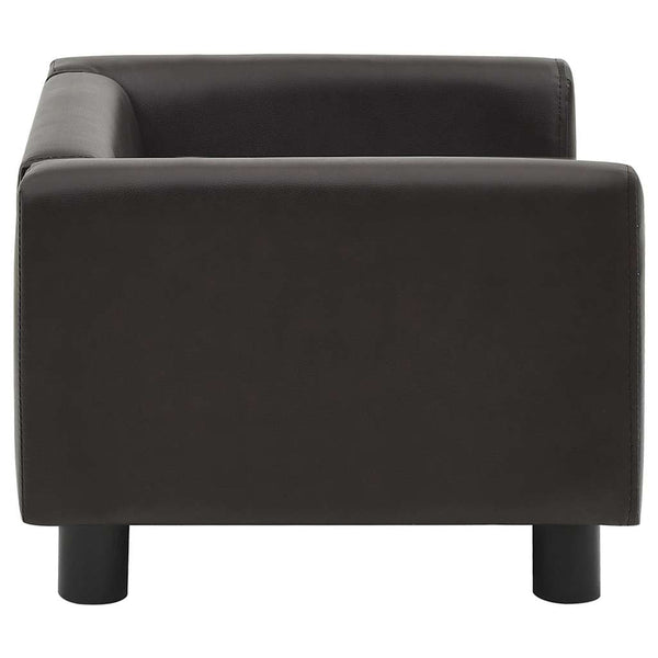 vidaXL Dog Sofa Brown 60x43x30 cm Plush and Faux Leather