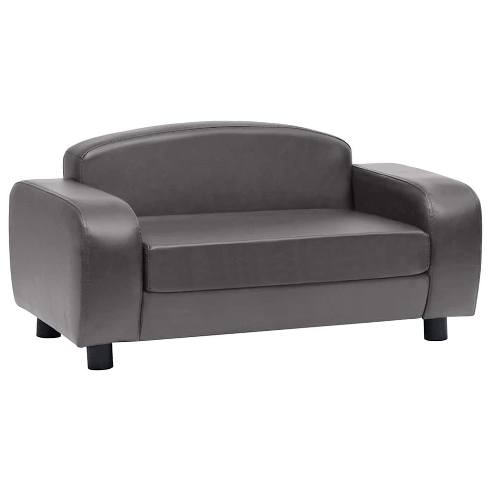 vidaXL Dog Sofa Grey 80x50x40 cm Artificial Leather