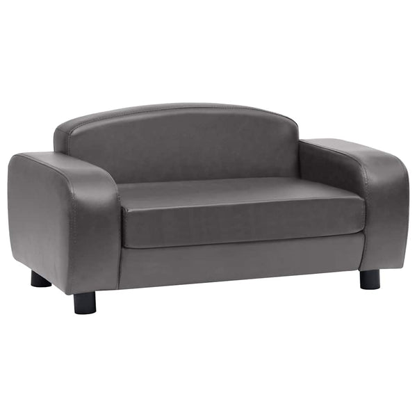 vidaXL Dog Sofa Grey 80x50x40 cm Artificial Leather