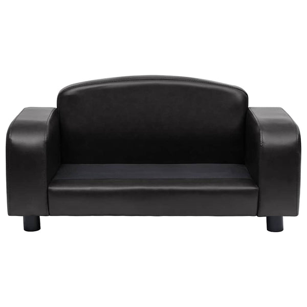 vidaXL Dog Sofa Black 80x50x40 cm Artificial Leather