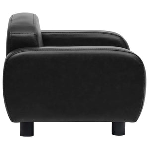 vidaXL Dog Sofa Black 80x50x40 cm Artificial Leather