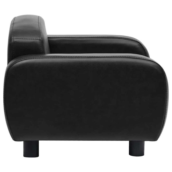 vidaXL Dog Sofa Black 80x50x40 cm Artificial Leather