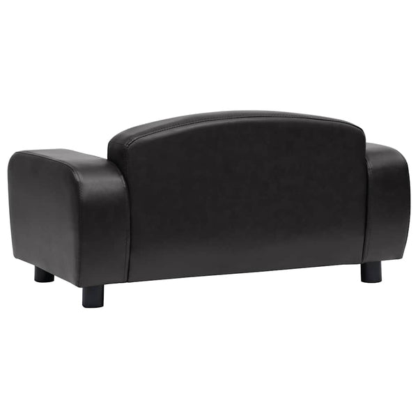 vidaXL Dog Sofa Black 80x50x40 cm Artificial Leather
