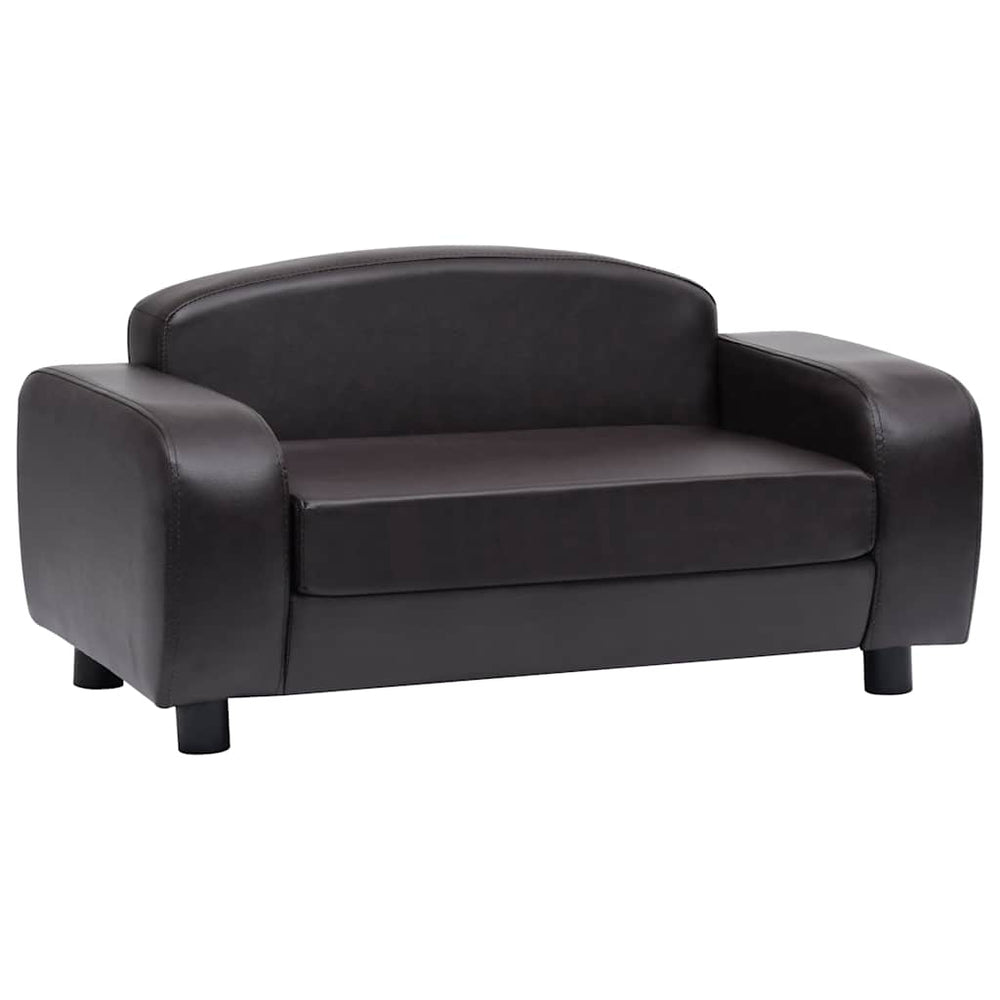 vidaXL Dog Sofa Brown 80x50x40 cm Faux Leather