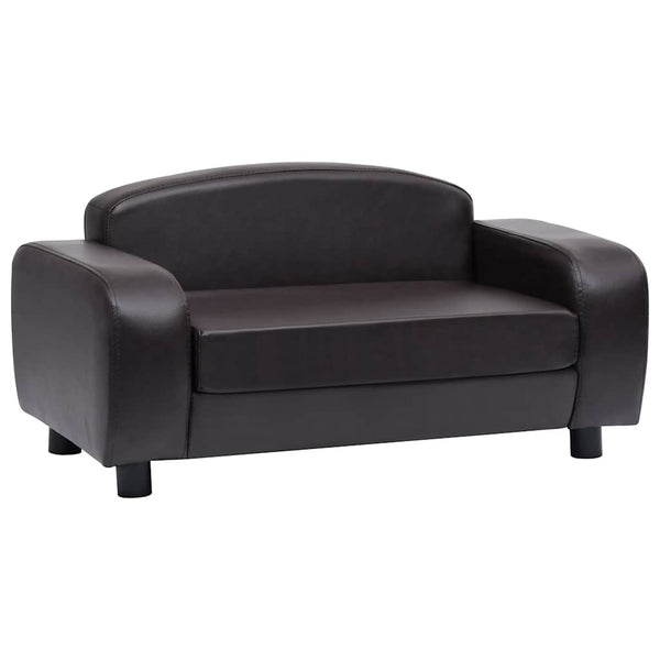 vidaXL Dog Sofa Brown 80x50x40 cm Faux Leather