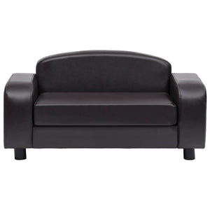vidaXL Dog Sofa Brown 80x50x40 cm Faux Leather