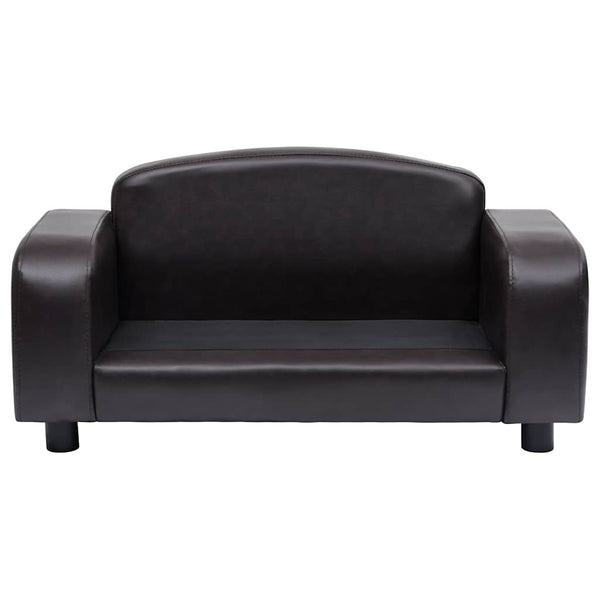 vidaXL Dog Sofa Brown 80x50x40 cm Faux Leather