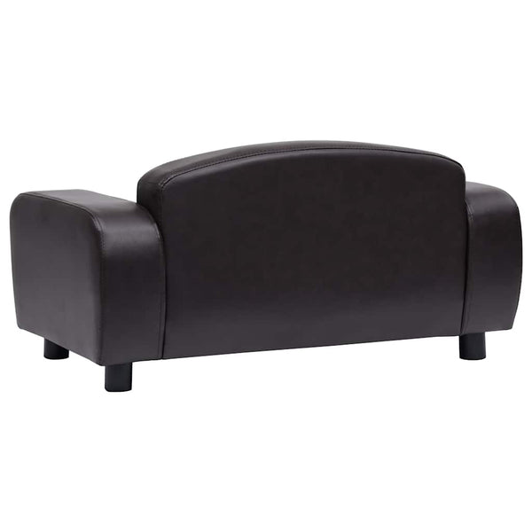 vidaXL Dog Sofa Brown 80x50x40 cm Faux Leather