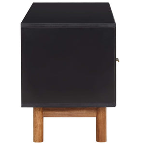 vidaXL TV Cabinet 100x35x45 cm Solid Acacia Wood and MDF