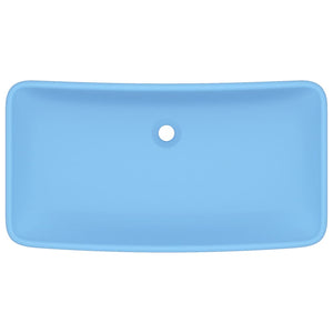 vidaXL Luxury Rectangular Basin Matte Light Blue 71x38 cm Ceramic