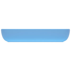 vidaXL Luxury Rectangular Basin Matte Light Blue 71x38 cm Ceramic