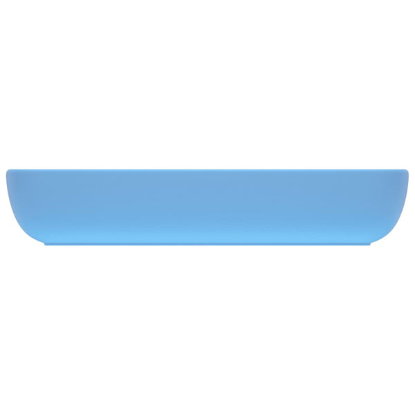 vidaXL Luxury Rectangular Basin Matte Light Blue 71x38 cm Ceramic