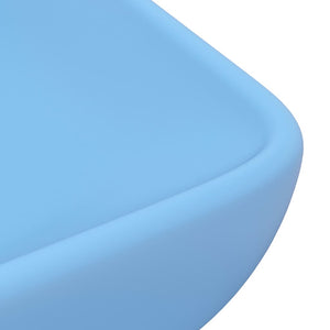 vidaXL Luxury Rectangular Basin Matte Light Blue 71x38 cm Ceramic