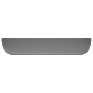 vidaXL Luxury Rectangular Wash Basin Matt Dark Grey 71x38 cm Ceramic