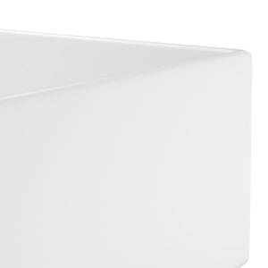 vidaXL Bathroom Sink with Overflow Ceramic Matte White