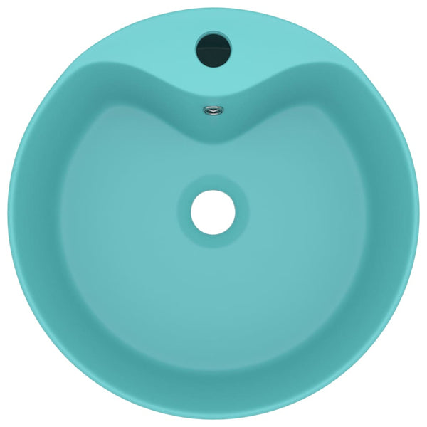 vidaXL Luxury Bathroom Sink with Overflow Matte Light Green 36x13 cm Ceramic