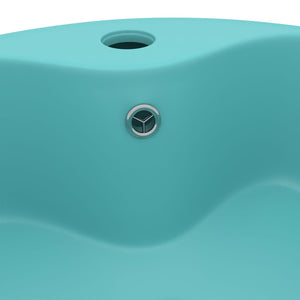 vidaXL Luxury Bathroom Sink with Overflow Matte Light Green 36x13 cm Ceramic