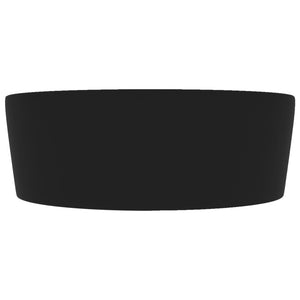 vidaXL Luxury Wash Basin with Overflow Matte Black 36x13 cm Ceramic