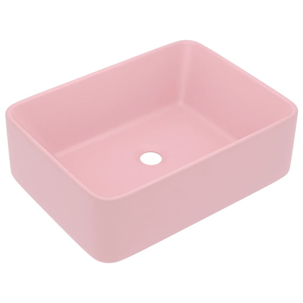 vidaXL Luxury Sink Matte Pink 41x30x12 cm Ceramic