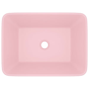 vidaXL Luxury Sink Matte Pink 41x30x12 cm Ceramic