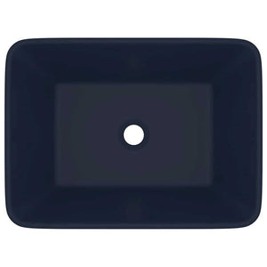 vidaXL Luxury Wash Basin Matte Dark Blue 41x30x12 cm Ceramic