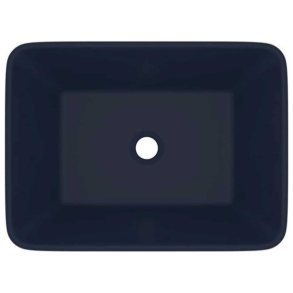 vidaXL Luxury Wash Basin Matte Dark Blue 41x30x12 cm Ceramic