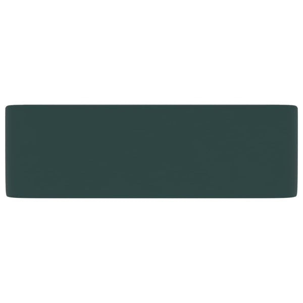 vidaXL Luxury Sink Matte Dark Green 41x30x12 cm Ceramic