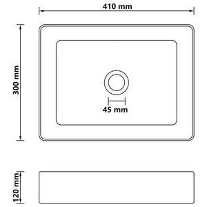 vidaXL Luxury Sink Matte Dark Green 41x30x12 cm Ceramic