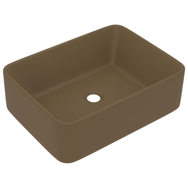 vidaXL Luxury Sink Matte Cream 41x30x12 cm Ceramic