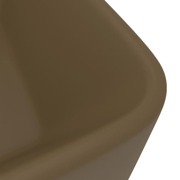 vidaXL Luxury Sink Matte Cream 41x30x12 cm Ceramic