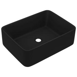 vidaXL Luxury Wash Basin Matte Black 41x30x12 cm Ceramic