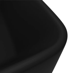 vidaXL Luxury Wash Basin Matte Black 41x30x12 cm Ceramic