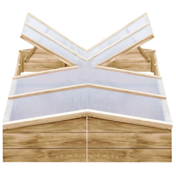 vidaXL Greenhouses 2 pcs. Impregnated Pinewood 200x50x35 cm