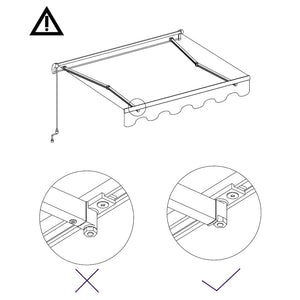 vidaXL Retractable Awning Manual 300 x 250 cm Cream