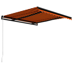 vidaXL Retractable Awning Manual 350 x 250 cm Orange and Brown