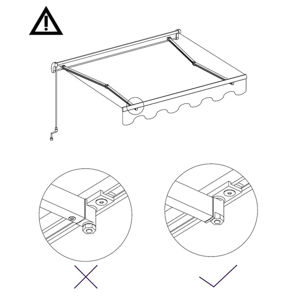 vidaXL Retractable Awning Manual 350 x 250 cm Orange and Brown