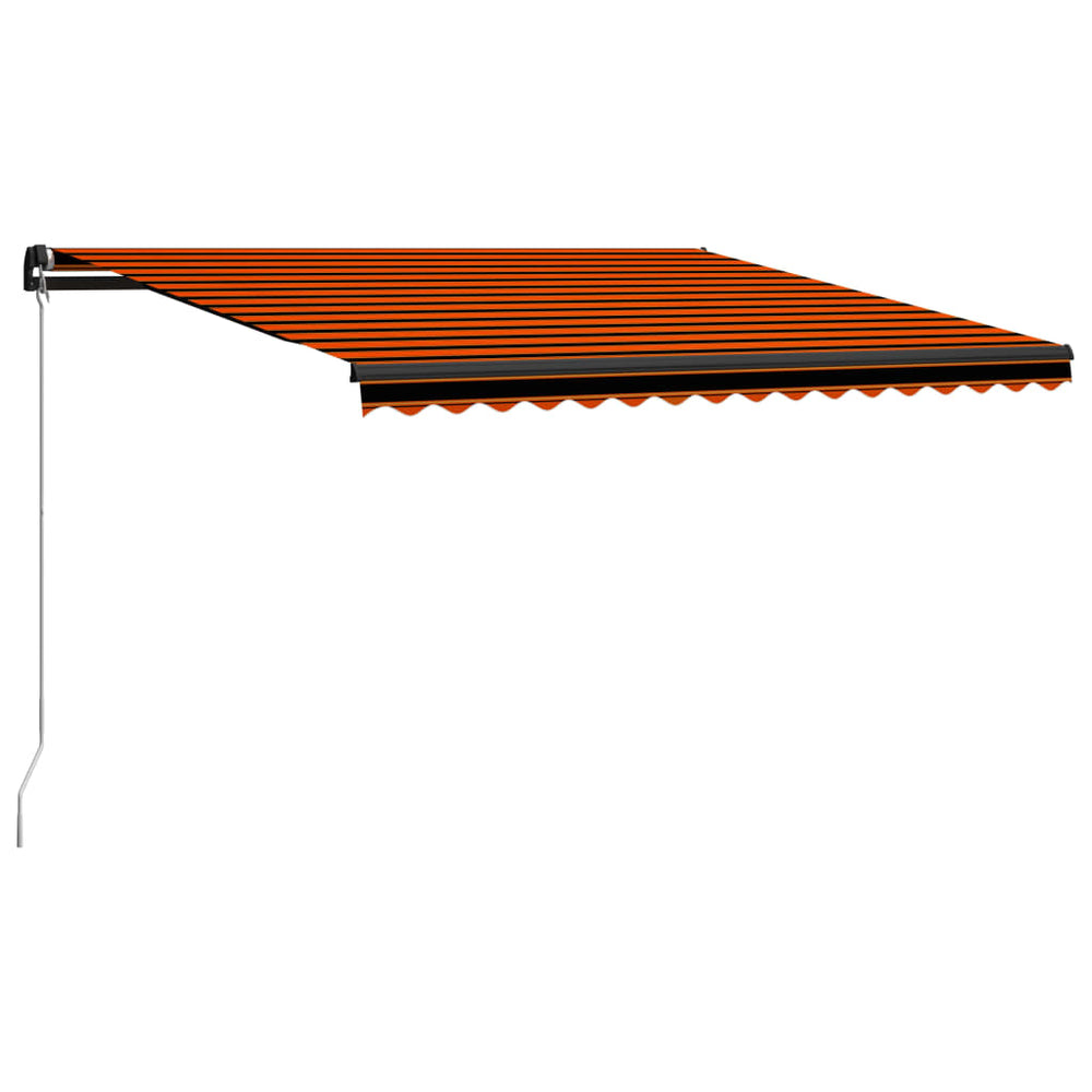 vidaXL Retractable Awning Manual 450 x 300 cm Orange and Brown