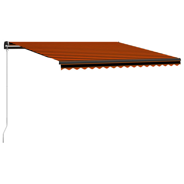 vidaXL Retractable Awning Manual 450 x 300 cm Orange and Brown