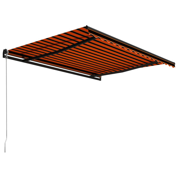 vidaXL Retractable Awning Manual 450 x 300 cm Orange and Brown