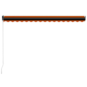 vidaXL Retractable Awning Manual 450 x 300 cm Orange and Brown