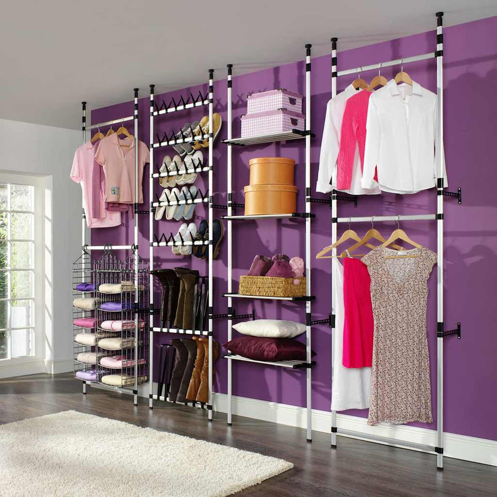 Teleskop Garderobe mit Stangen aus Aluminium
