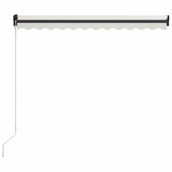 vidaXL Manual Retractable Awning with LED 300x250 cm Cream