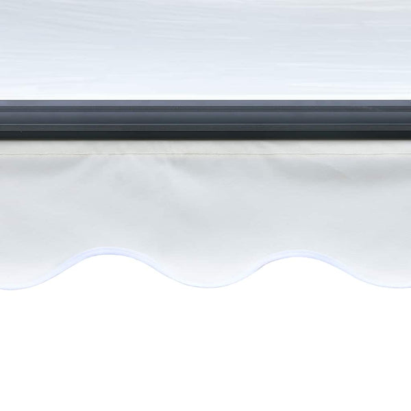 vidaXL Manual Retractable Awning with LED 300x250 cm Cream