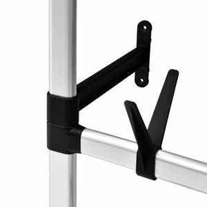 Teleskop Garderobe mit Stangen & Regal