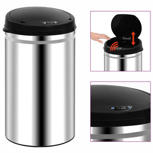 vidaXL Automatic Sensor Rubbish Bin 40 L Stainless Steel