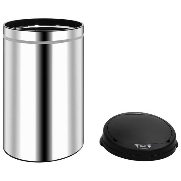 vidaXL Automatic Sensor Rubbish Bin 40 L Stainless Steel