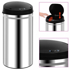 vidaXL Automatic Sensor Rubbish Bin 50 L Stainless Steel