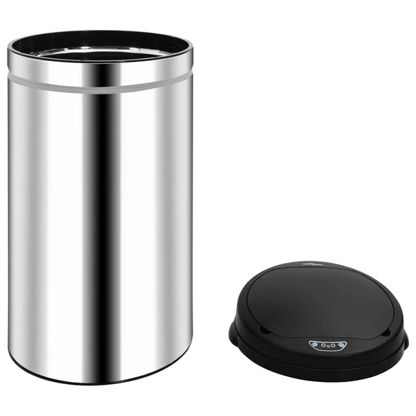 vidaXL Automatic Sensor Rubbish Bin 50 L Stainless Steel
