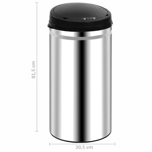 vidaXL Automatic Sensor Rubbish Bin 50 L Stainless Steel